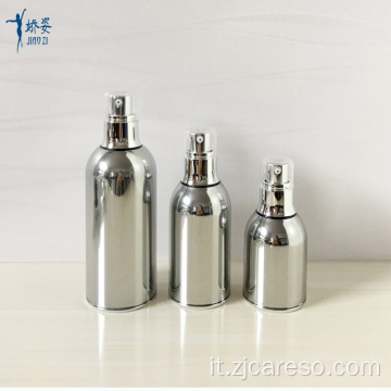Flacone airless argento lucido da 30 ml 50 ml